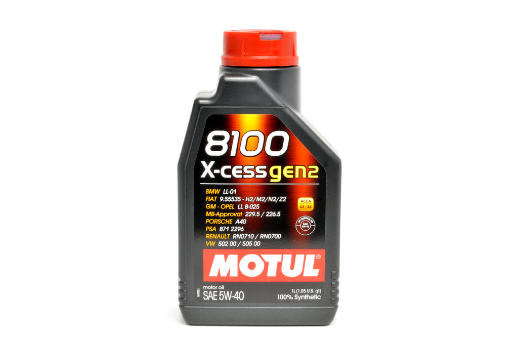 109761 Aceite 1 Litro Motul 8100 X-clean 5w40 Gen2 100% SintÉtico Par