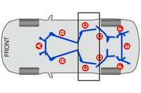 Cusco Power Brace Floor Rear Side for Mitsubishi Evo X (566 492 FR)