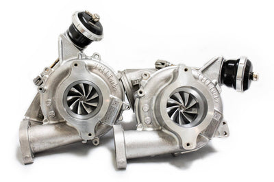 Pure Turbos PURE1000 Turbochargers for Ferrari 488 GTB, 488 Pista, and F8. Upgraded twin turbos for over 900hp. 