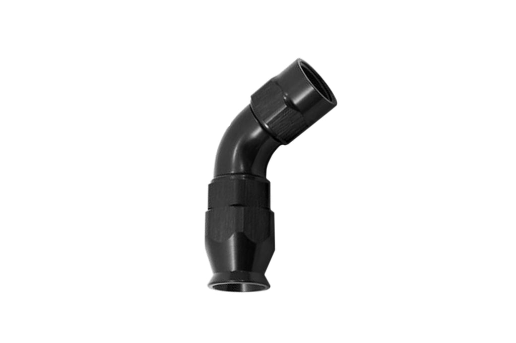Raceworks AN-6 90 Degree 200 Series Teflon Hose End | Black Fitting For High-Performance Fuel & Oil Lines