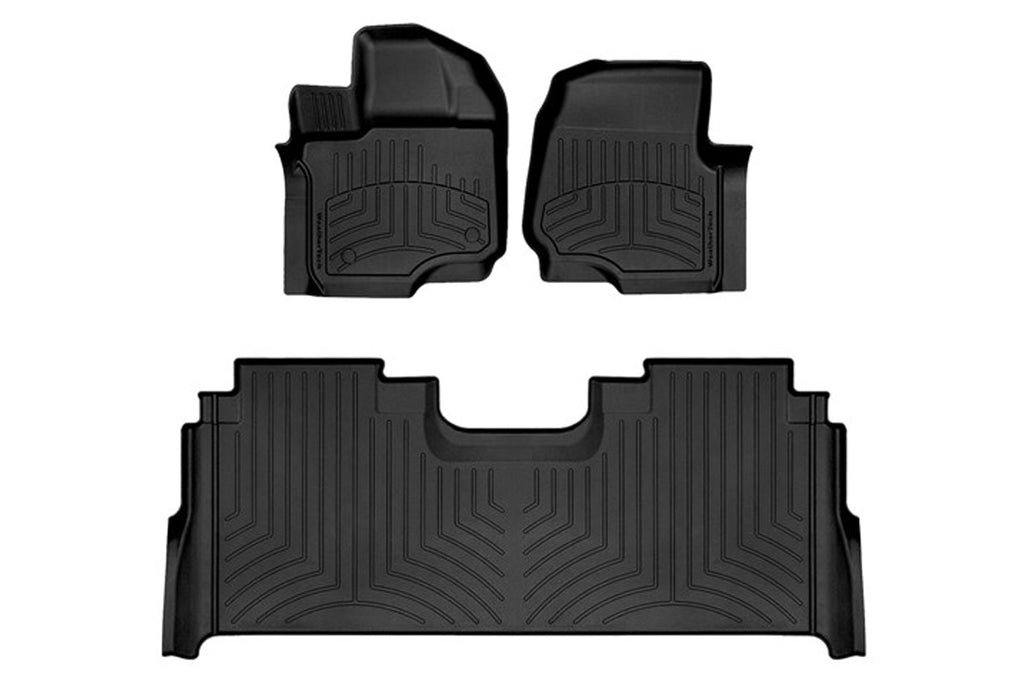 WeatherTech FloorLiner HP – 2017-2019 Ford Super Duty, 1st & 2nd Row, 2-Piece, Black