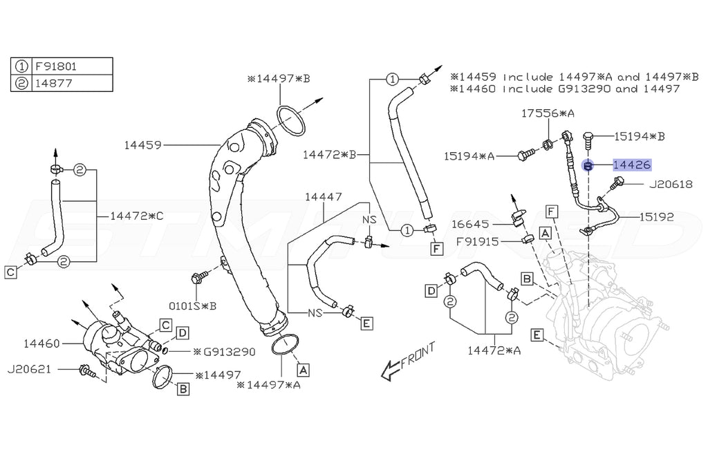 4AN Turbo Oil Feed Line Kit For Subaru Impreza GC8 WRX STI Non-AVCS – GT28R GT30R Compatible