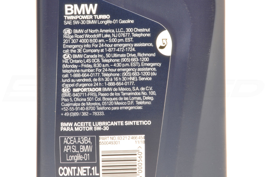 83212466454 BMW 5w30 TwinPower Turbo Longlife-01 Engine Oil
