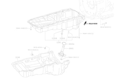 Toyota OEM Engine Oil Pan Blind Plug for 2020 Supra (90118WA369)