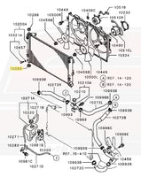 MB605173 Radiator Bushing Diagram for CZ4A Evo X