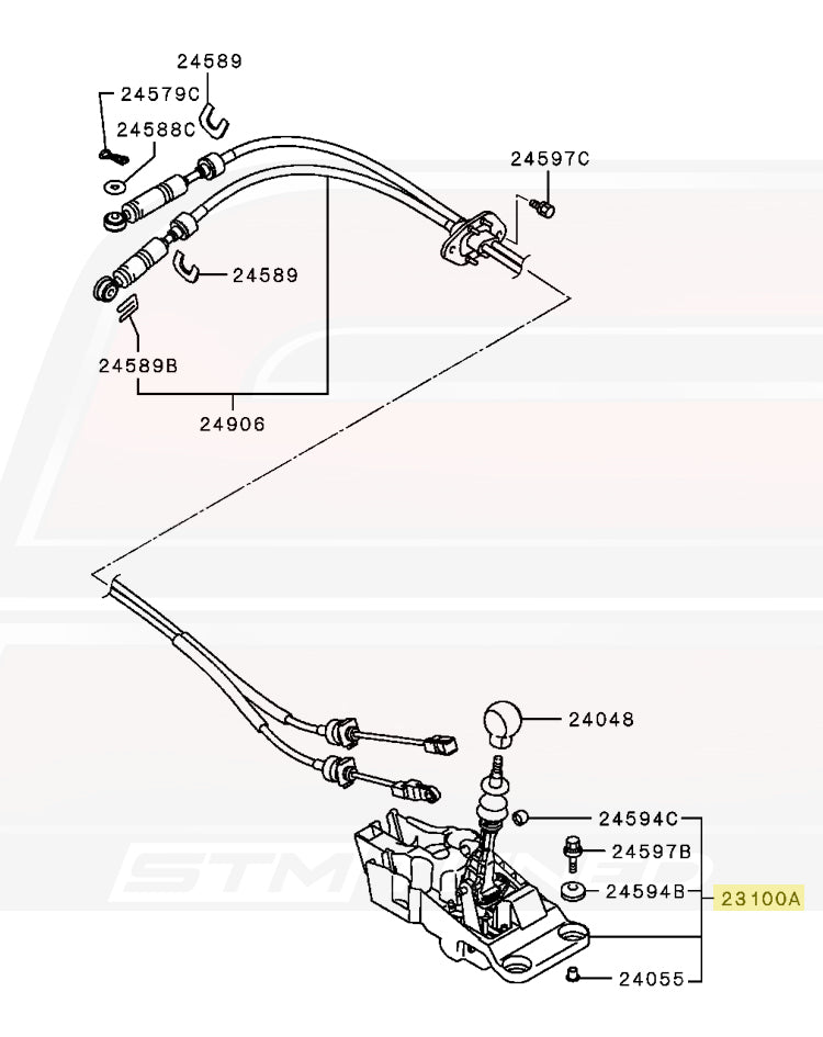 gear selector lever Mitsubishi OEM Gear Shift Lever for Evo 8/9 (MN168249)