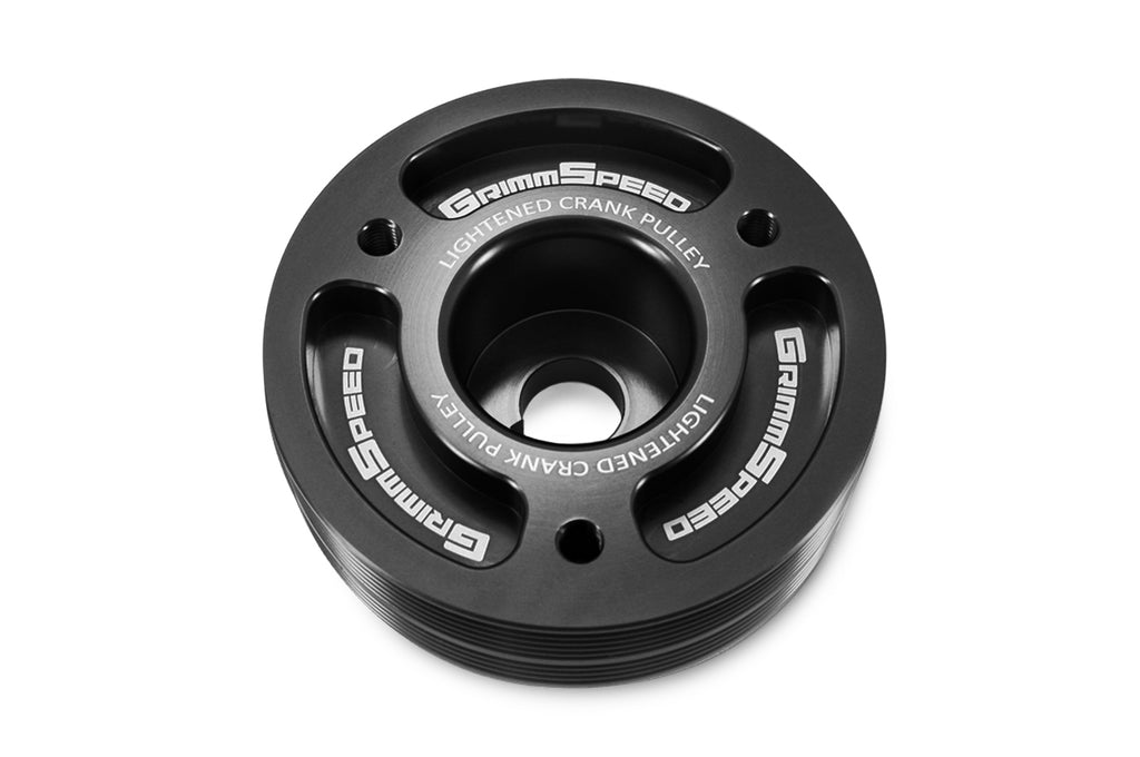 thumbnail image 2 of GrimmSpeed Lightweight Crank Pulley Black For Subaru WRX, Legacy, Forester – 095015BK 2 of 6