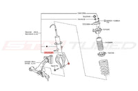 Nissan OEM Front Shock Absorber Nut for R35 GTR (01225-00072)