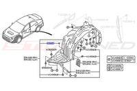 Subaru OEM Front Fender Liner Washer Diagram for 2022+ WRX (0310S)