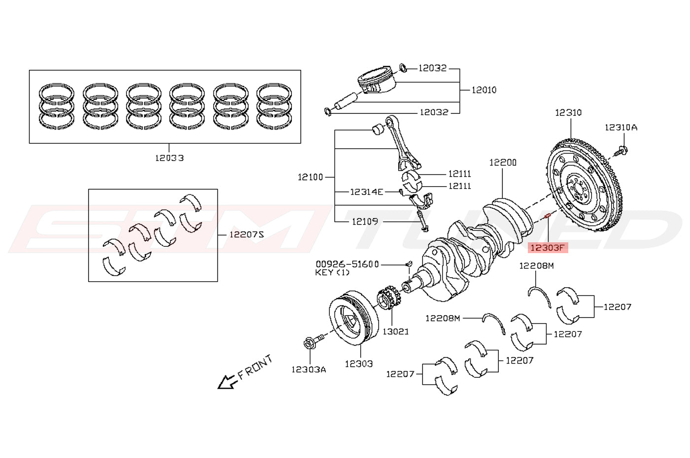 スカイライン シルビア 等 パーツ ガイド 2000 NISSAN 保存版 ② 11022AD200-oem-crankshaft-