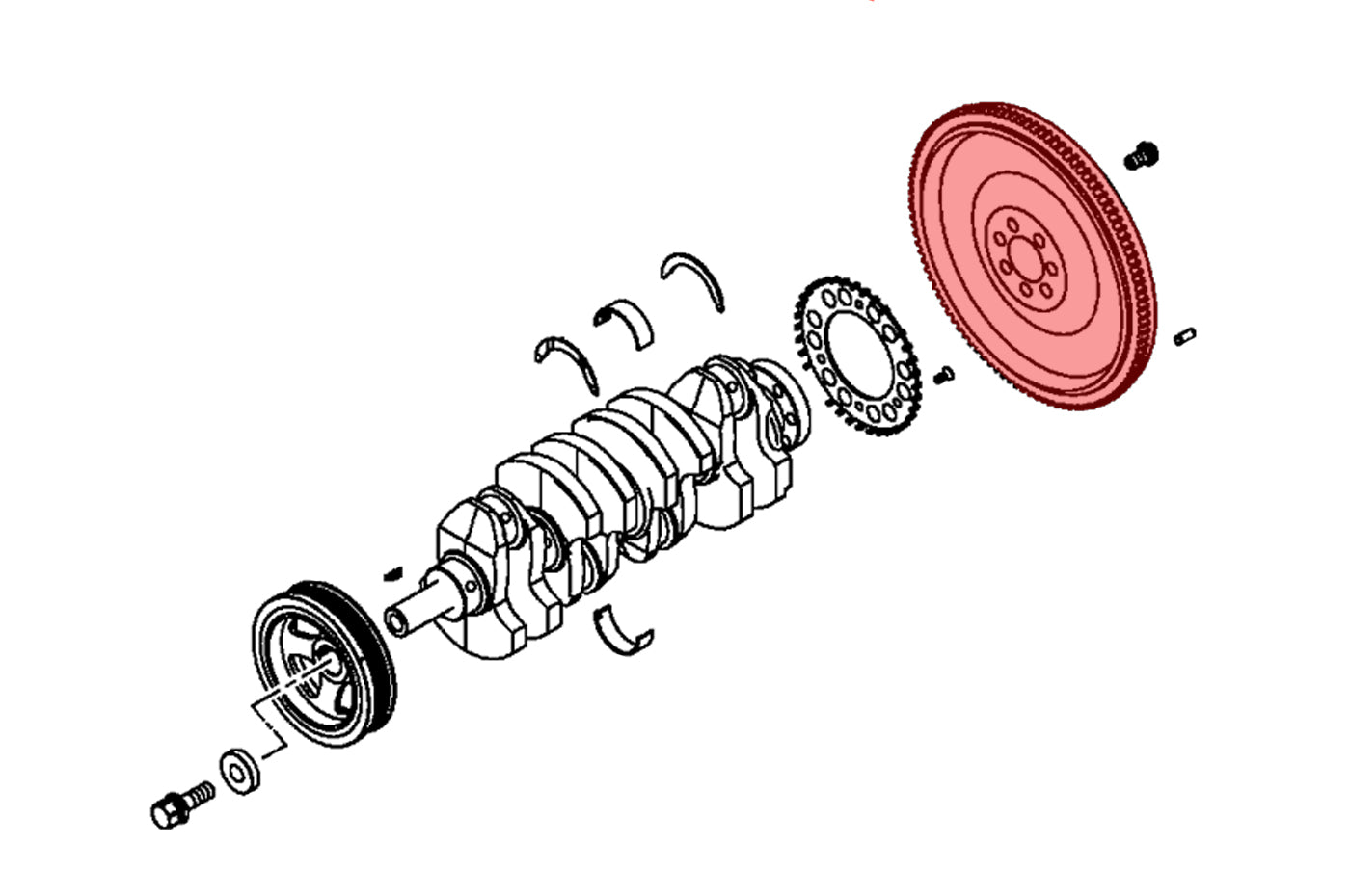 三菱 AW-5 Mitsubishi OEM Flywheel for Evo X 5-Speed (1120A147)