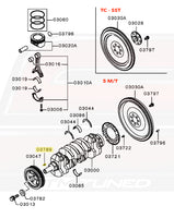Evo X OEM Crankshaft Key Diagram (03789)
