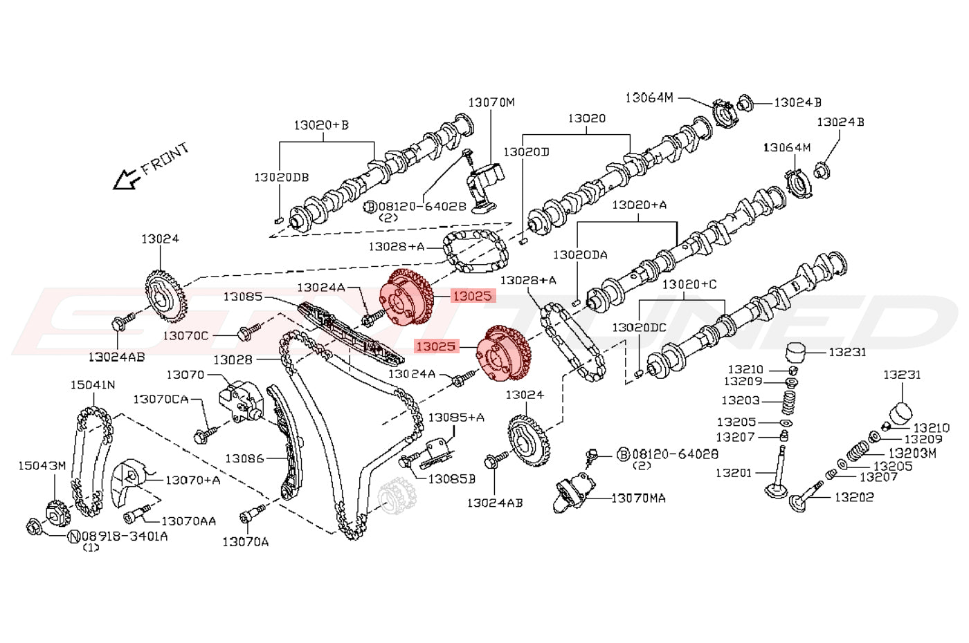 Nissan OEM Intake Timing Cam Sprocket for R35 GTR (13025-JK21A)