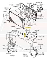 Mitsubishi OEM Radiator Cap Housing for Evo X (1350A043) 10210A Diagram