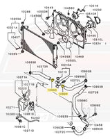 Mitsubishi OEM Radiator Hose Clamp for Evo X (1370A873) 10993 Diagram