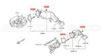 R35 GTR OEM Nissan downpipe diagram