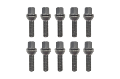 H&R Movable Taper Wheel Bolts Black M14x1.5 42.5mm (14542508SW Set of 10)
