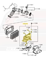 OEM Evo X Intake Box Diagram (11011A)