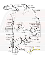 Evo X Intercooler Bracket Diagram (1530A064/11719)