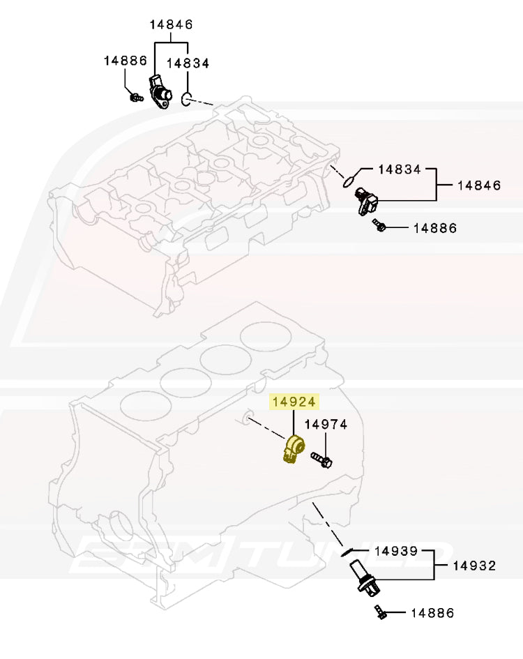 あんず　零35点 Mitsubishi OEM Knock Sensor for Evo X/Ralliart (1865A040)
