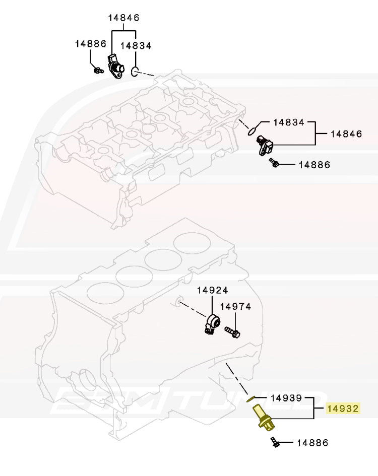 Mitsubishi OEM Crank Angle Sensor for Evo X (1865A126)