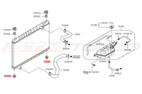 Nissan OEM Radiator Lower Mounting Bushing for R35 GTR (21508-JF00A)