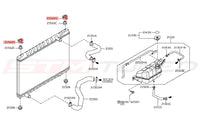 Nissan OEM Radiator Upper Mounting Bracket for R35 GTR (21542-JK00A)