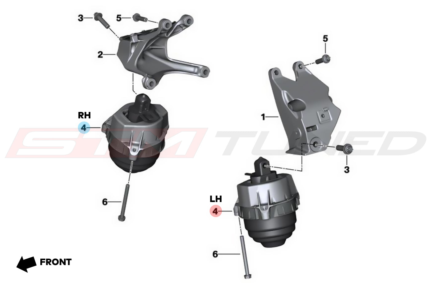 BMW OEM Engine Mounts G8X M2/M3/M4 (922118097149 22119503432)