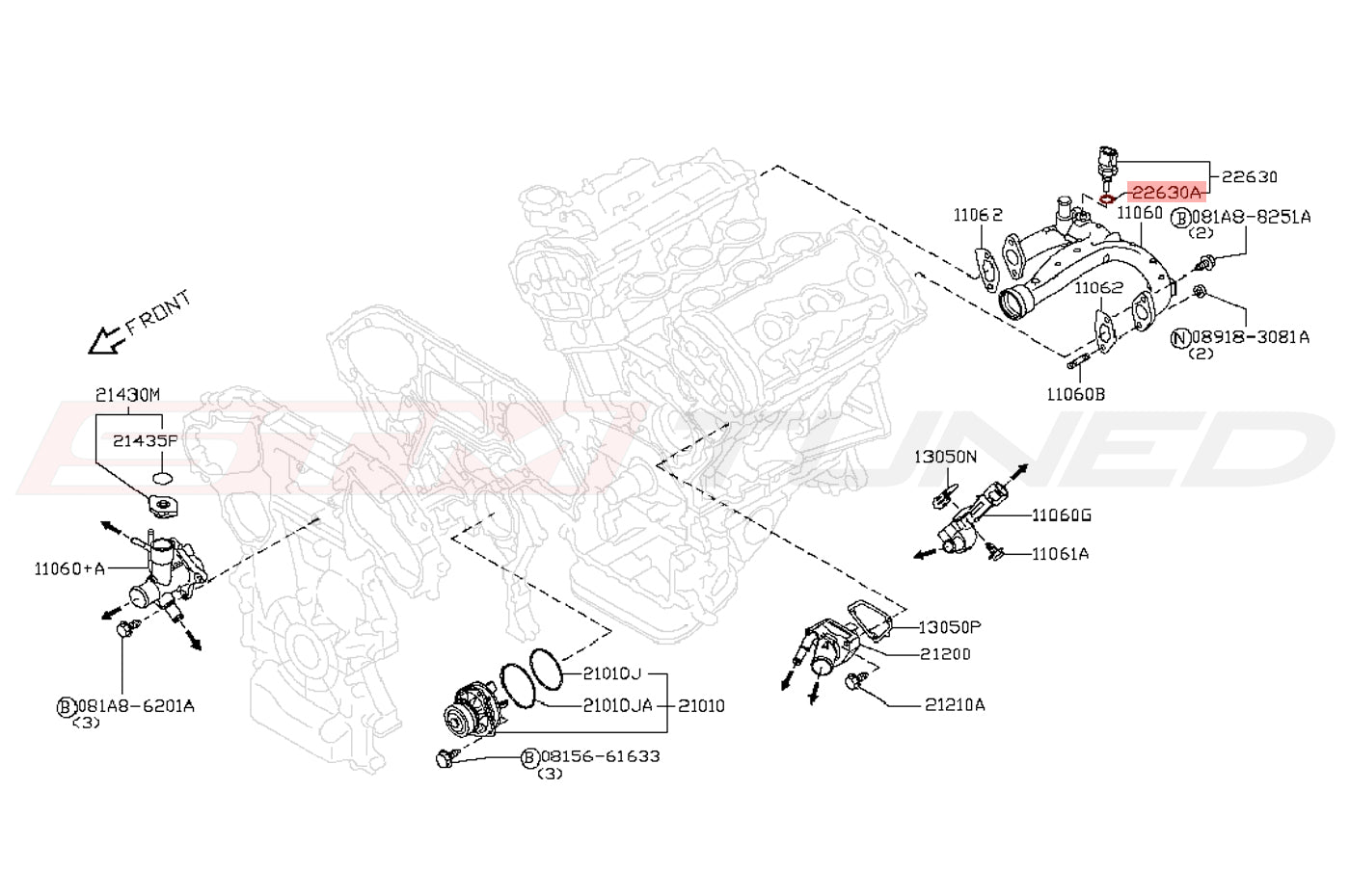 OEM Coolant Temp Sensor Washer R35 GTR Z 370Z 350Z (22630-ED000)