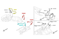 Nissan OEM R35 GTR O2 Oxygen Sensor Diagram Placement