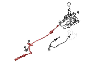 Mitsubishi OEM SST Gear Shift Cable for Evo X MR (2430A097)