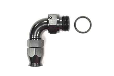 Vibrant Swivel Hose End Fitting to AN to ORB 90° for PTFE Hose