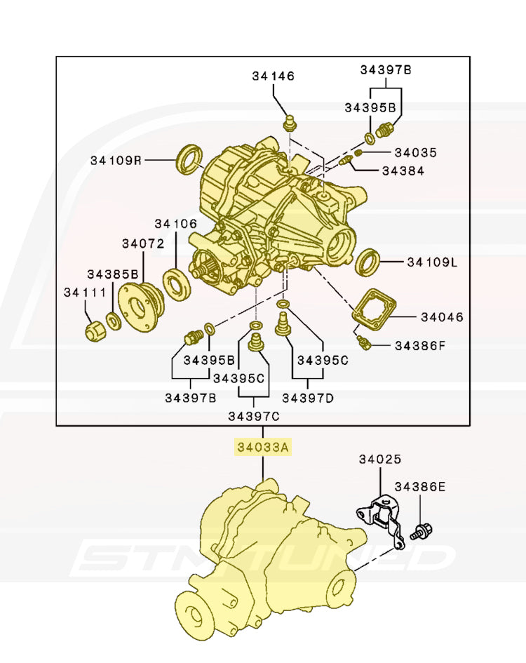 Evo X Rear Diff Mitsubishi OEM Rear Diff for Evo X (3501A121)
