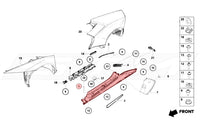 Lamborghini OEM Side Skirt / Rocker Panel Diagram for Huracan