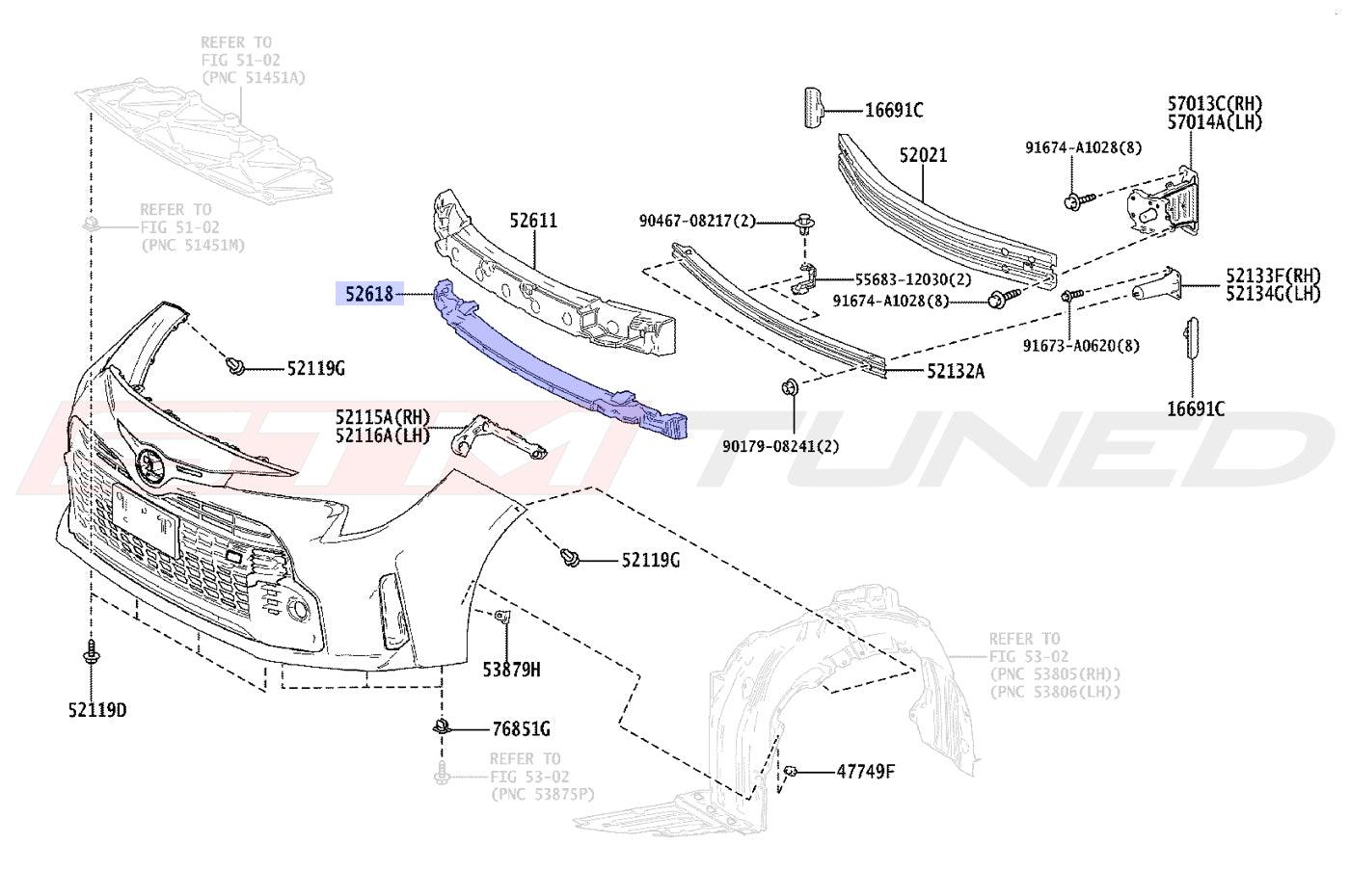 Front Bumper Foam Support 2023+ Corolla GR (5261812080)