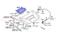 Subaru OEM Hood Duct Diagram for 2024 WRX (90817C)