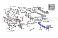 Subaru OEM Front Bumper Lower Center Bracket Diagram for 2024 WRX (57707AE)
