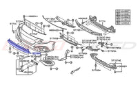 Subaru OEM Front Bumper Lower Grille Diagram for 2024 WRX (57731M)