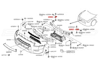Nissan OEM Front Bumper Stiffeners for R35 GTR (62059KB51B 62058KB51B)