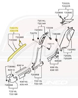 Mitsubishi OEM Front A-Pillar for Evo X (7210A161HA 7210A162HA)