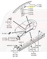 Mitsubishi OEM Pink Drip Molding Clip for Evo X (7403A143)