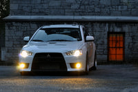 Nokya Yellow H11 Fog Lights installed on an Evo X