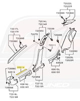 Mitsubishi OEM Aluminum Scuff Plate for Evo X (7656A104)