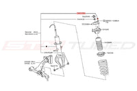 Nissan OEM Front Strut Mount Nut for R35 GTR (80497-AX01A)