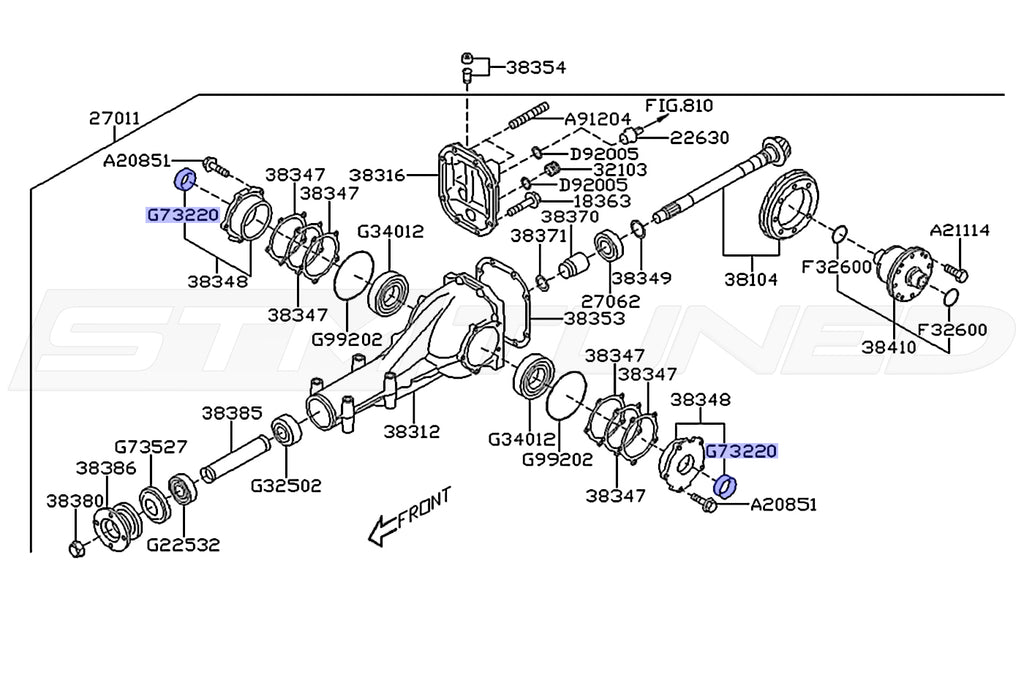 Subaru OEM Rear Diff to Axle Oil Seal for WRX STi (806732200)