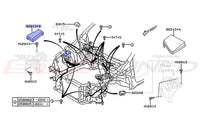 Subaru OEM Fuse Box Relay Cover Diagram for 2024 WRX (82243*B)