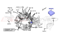 Subaru OEM Fuse Box Cover Diagram for 2024 WRX (82243*A)