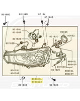 OEM Evo X HID Headlights (8301C363 / 8301C364)