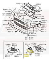 Mitsubishi OEM Evo X Fog Light Bezel Diagram (62050L 62050R)