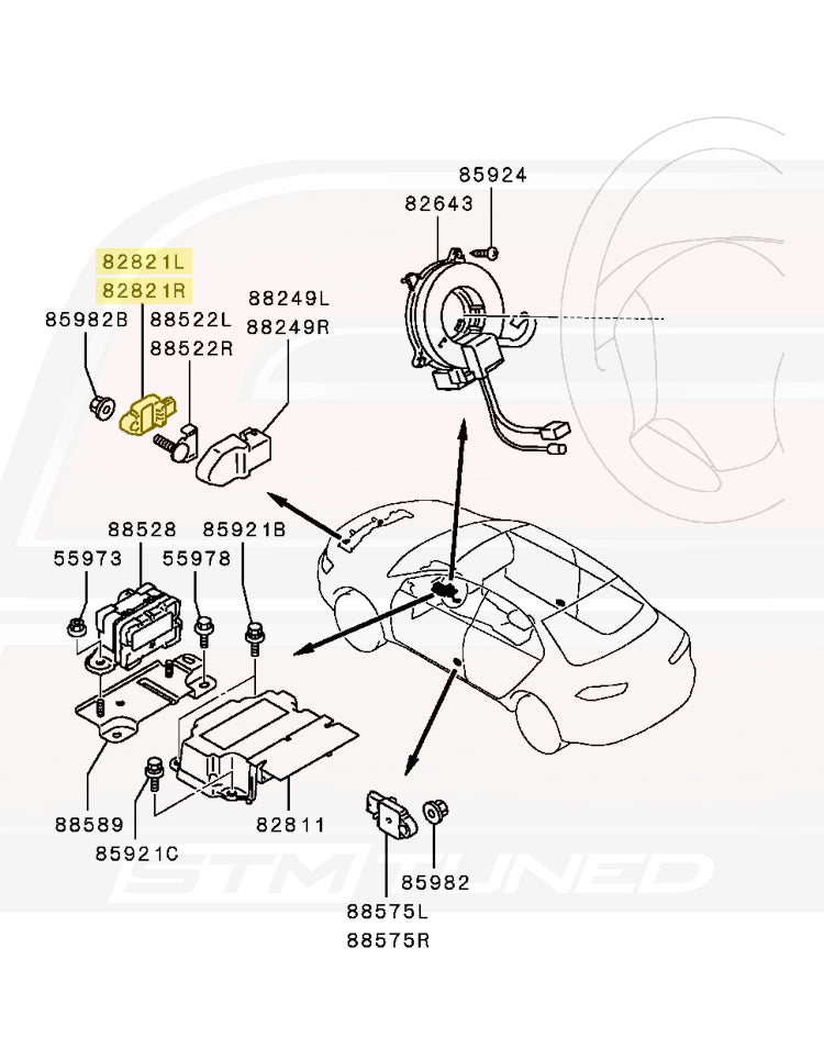 OEM Evo X Front Impact Air Bag Sensors (8651A143 8651A178)